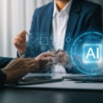 A futuristic workspace